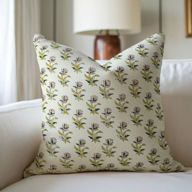 Square throw pillow cover for sofa