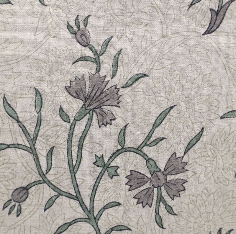 Daisy Floral Print Pure Linen Pillow Cover