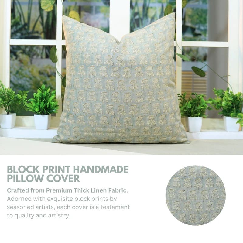 Embroidered boho cushion cover