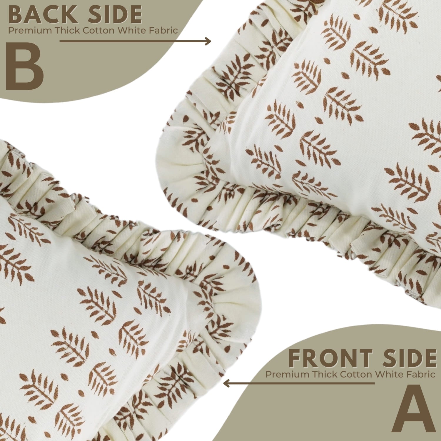 Cotton pillow cover with zipper
