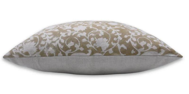 Handmade Devdas Green Floral Cushion Cover