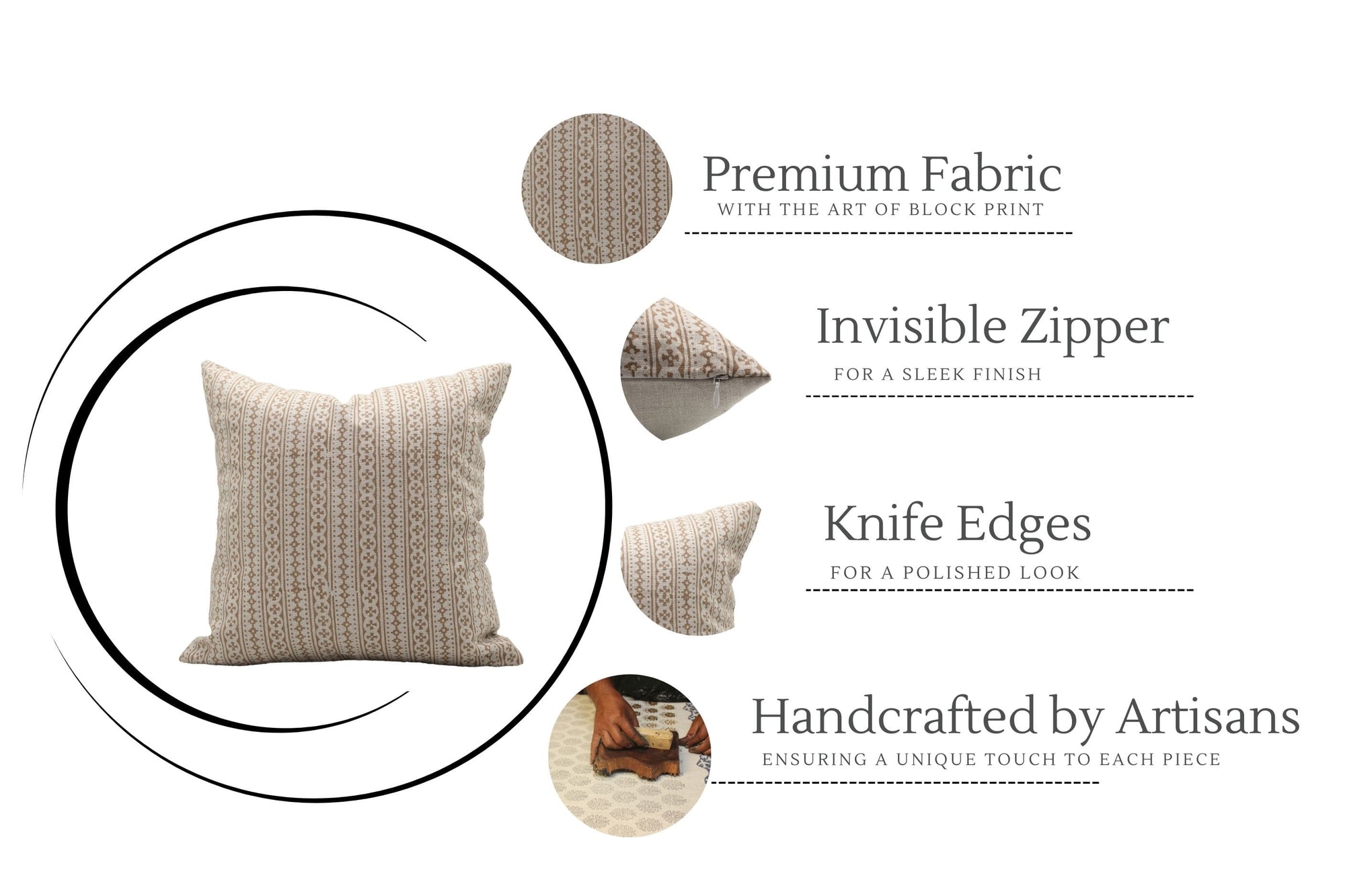 Artisan linen pillow covers
