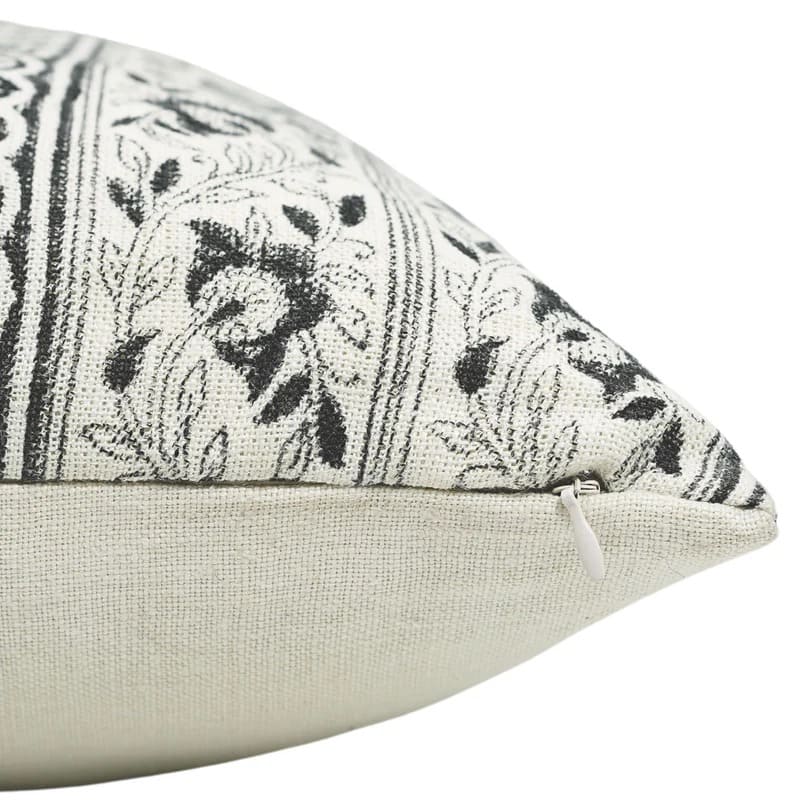 Floral decorative pillow cover