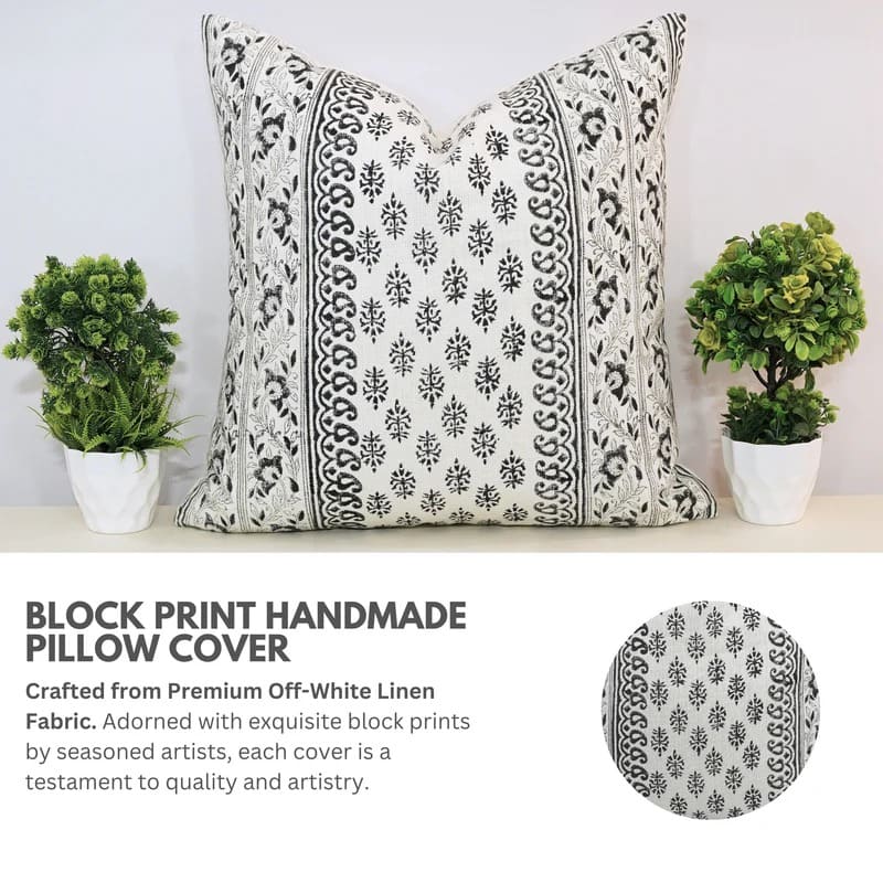 Indian blockprint cushion cover