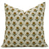 Decorative pillow with floral pattern on a beige background

