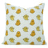 Handblock print Ghost cushion cover by Fab Divine, thick white cotton fabric