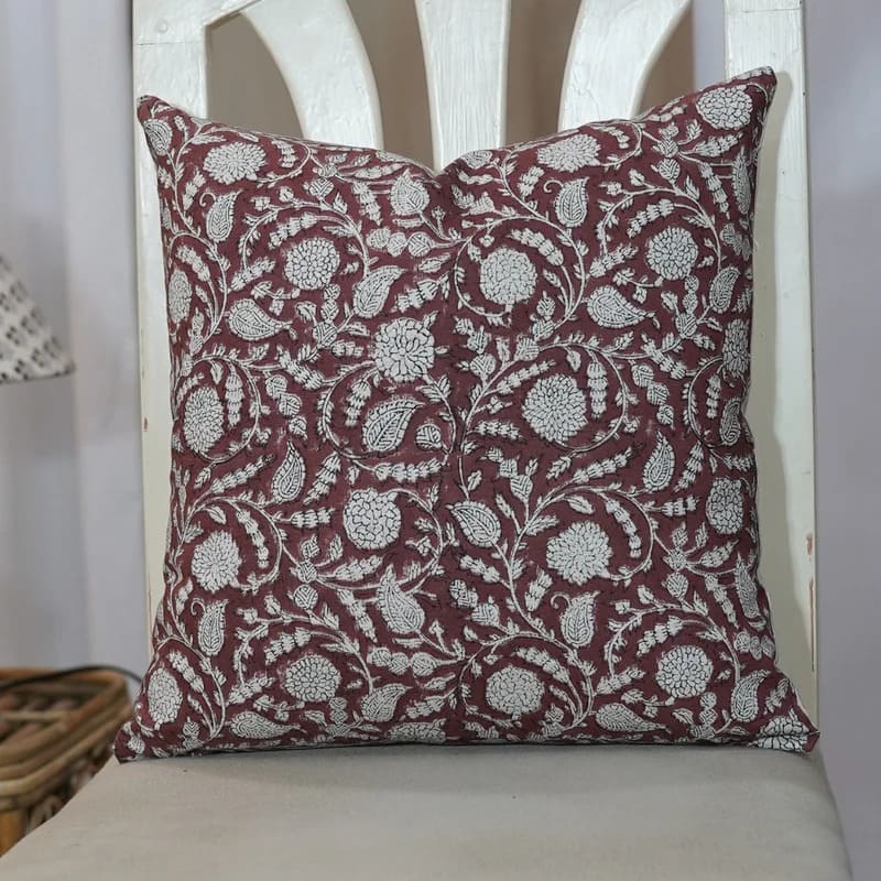 Cotton linen blend pillow cover