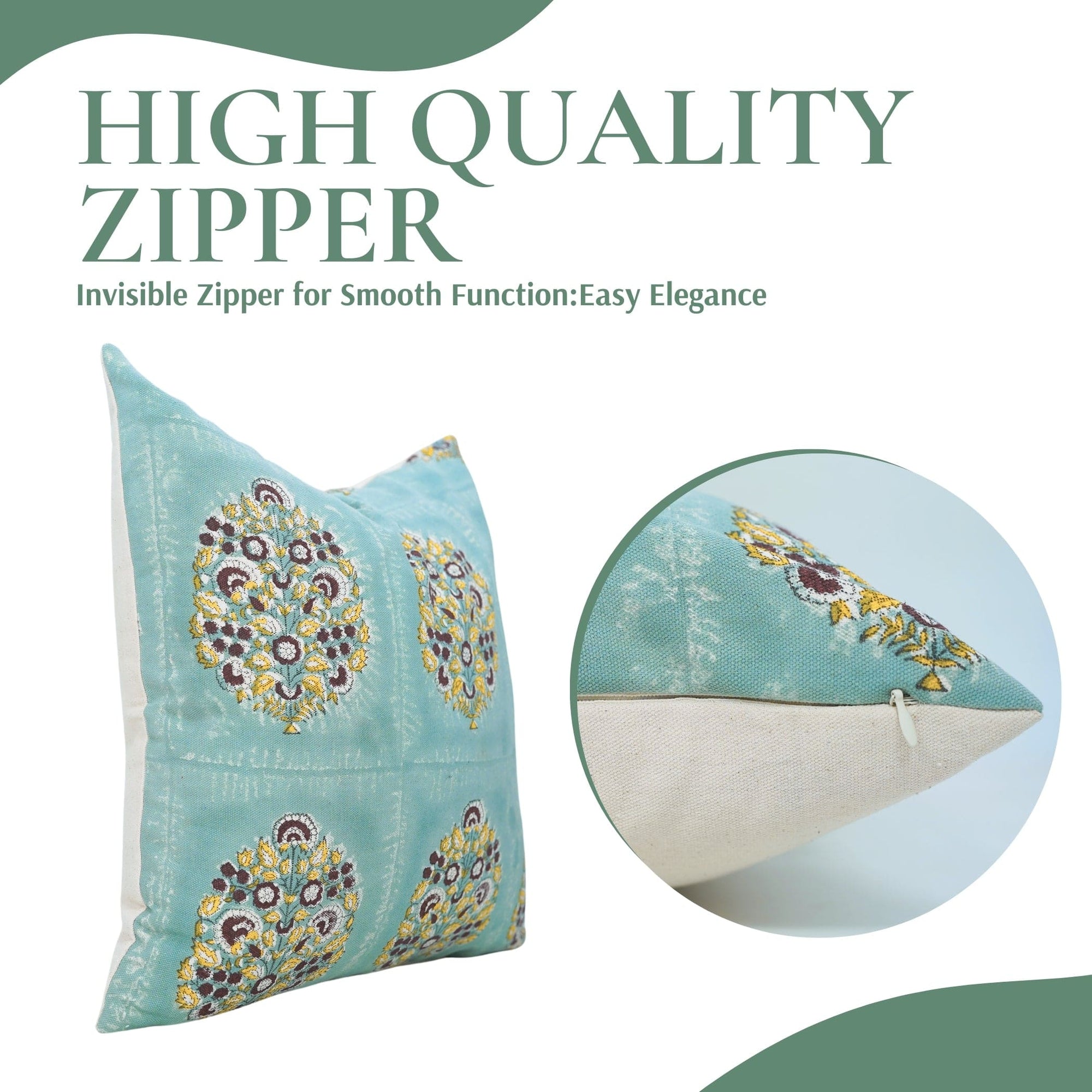 Guldasta Floral Duck Canvas Cushion Case