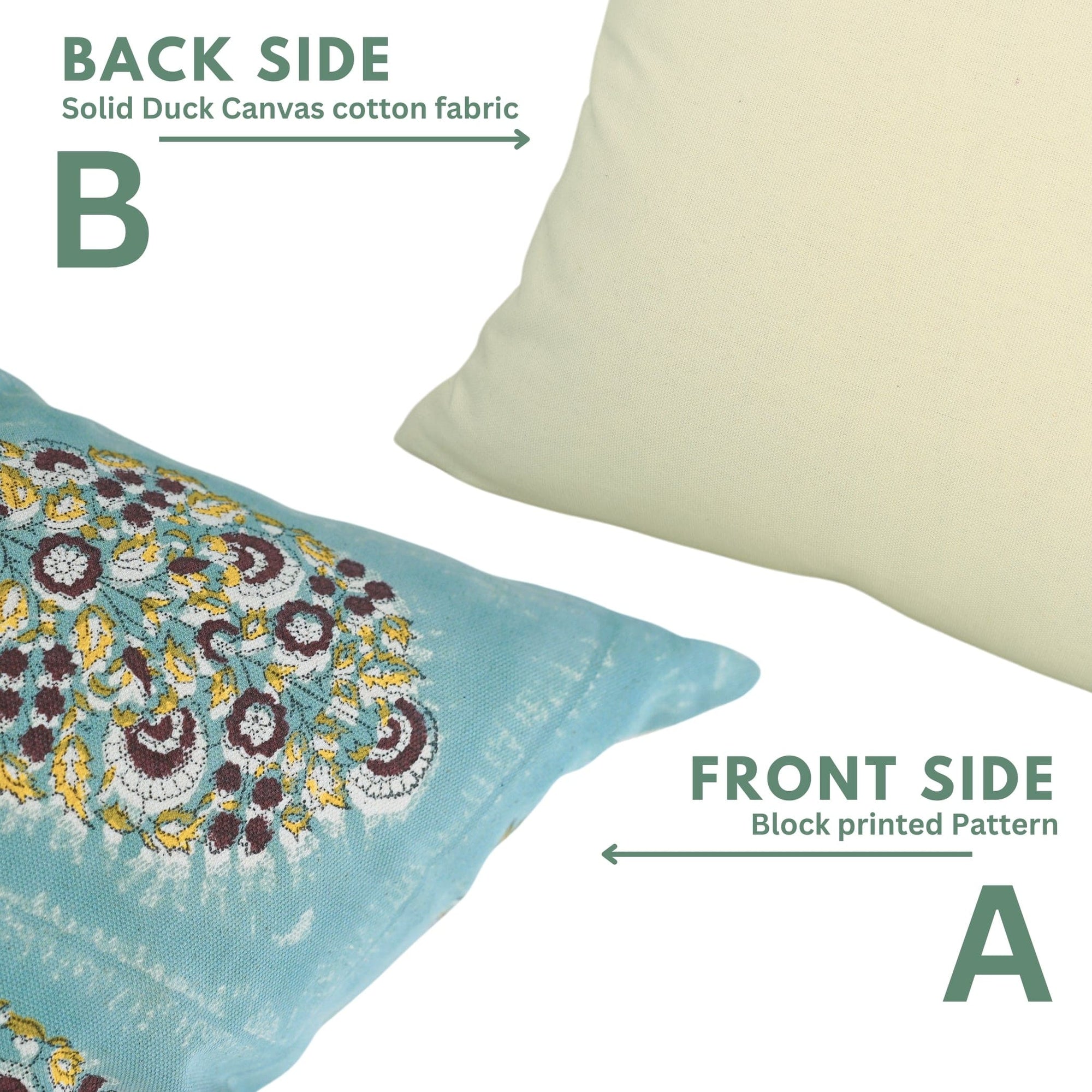 Guldasta Floral Duck Canvas Cushion Case