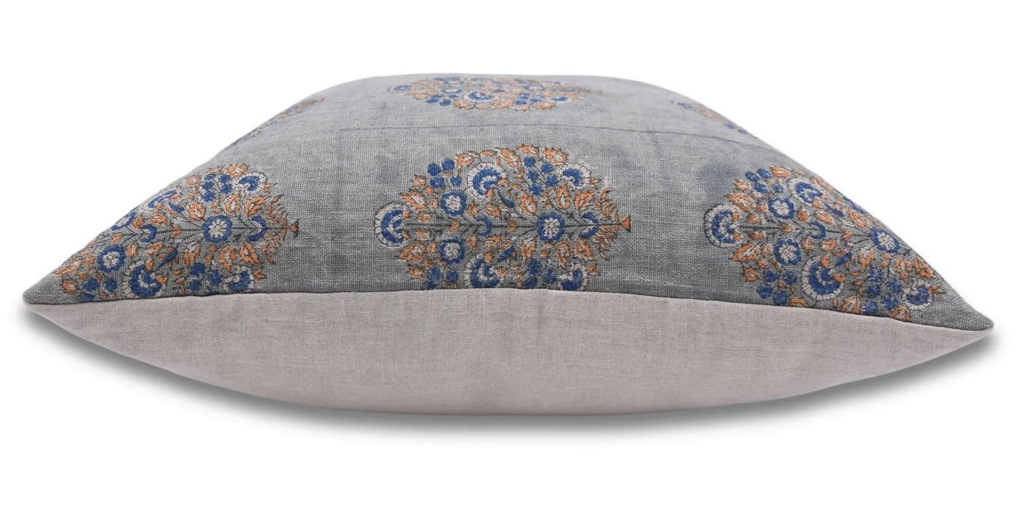 Custom pillow cover with block printed cushion pattern