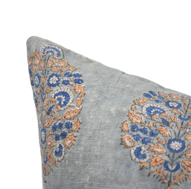 Block printed pillow cover hand printed decorative cushion