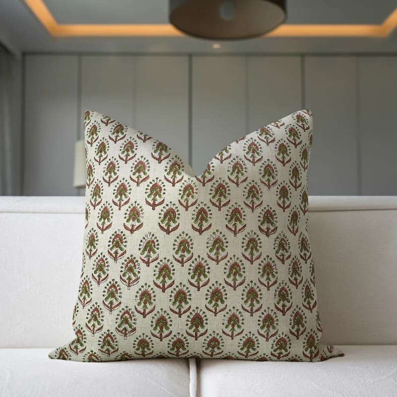 Modern linen pillow cover for cozy living room decor