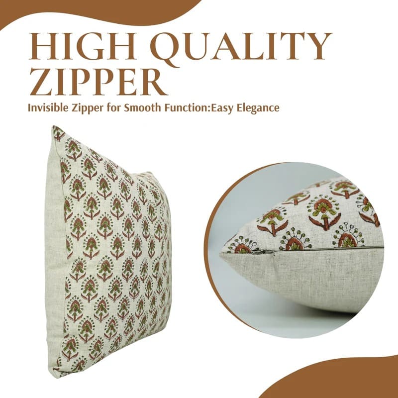 Linen pillow cover with breathable luxury fabric design