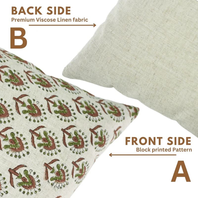 Floral pillow cover with elegant flower pattern design