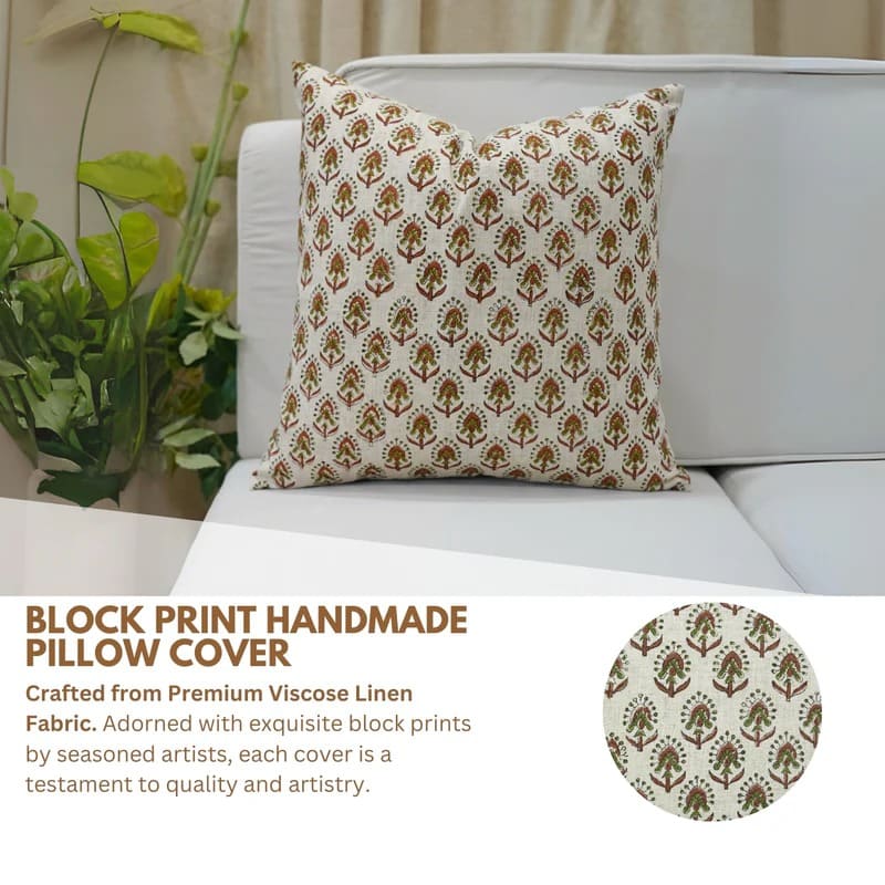 Stylish linen pillow cover for luxury home decoration
