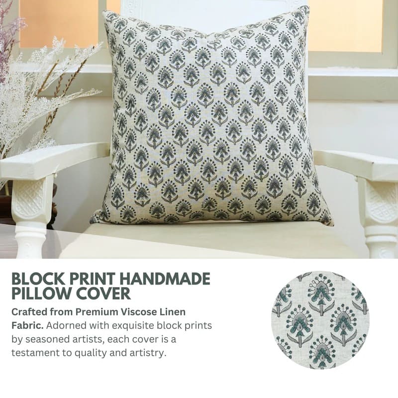 Soft linen pillow cover for sofa and couch decoration