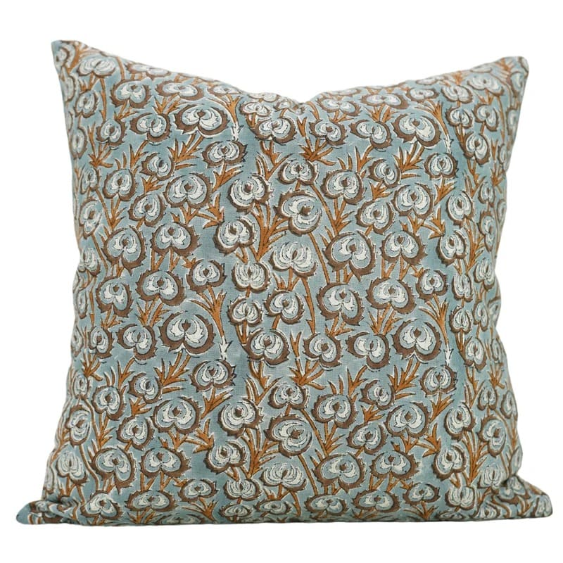 Floral pillow cover adding charm to home decoration