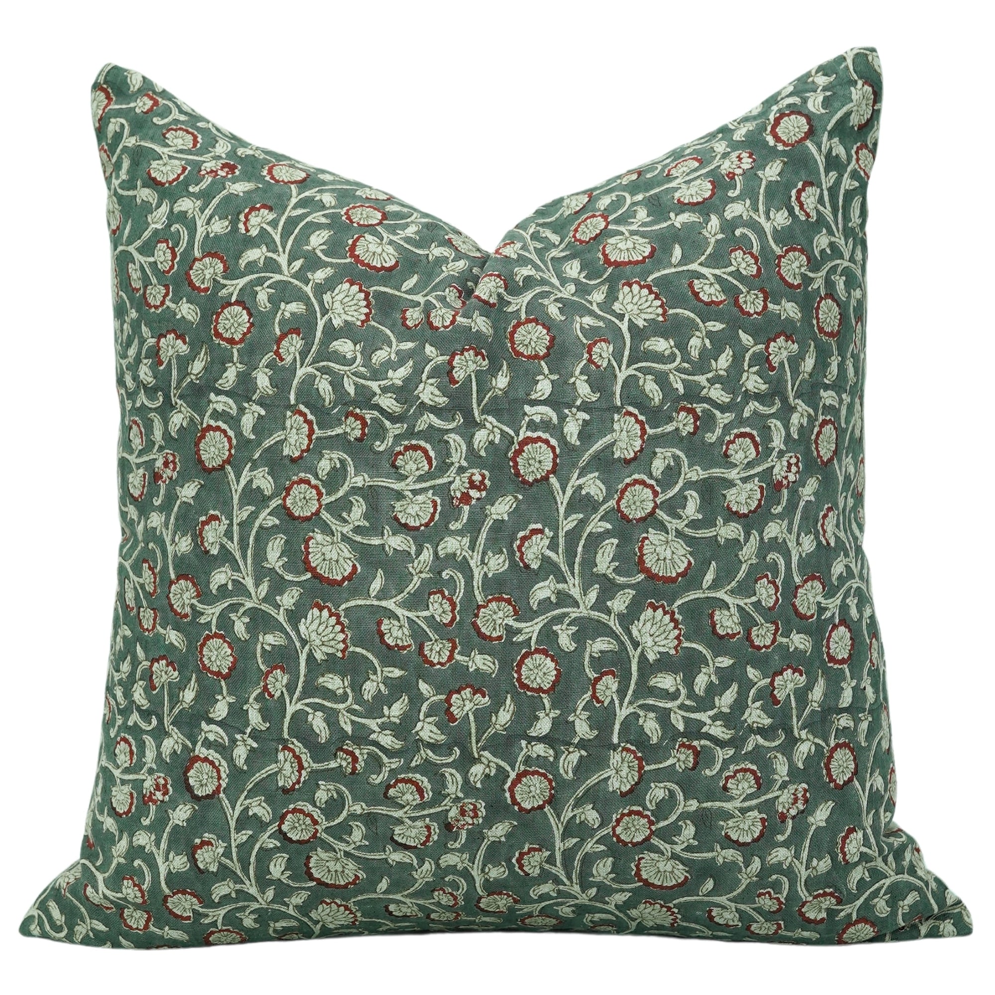 Floral Green patterned pillow  cover