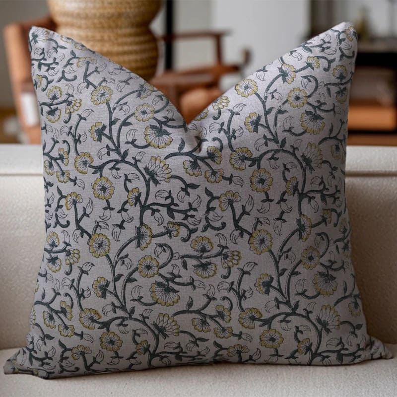 Ethnic blockprint pillow cover