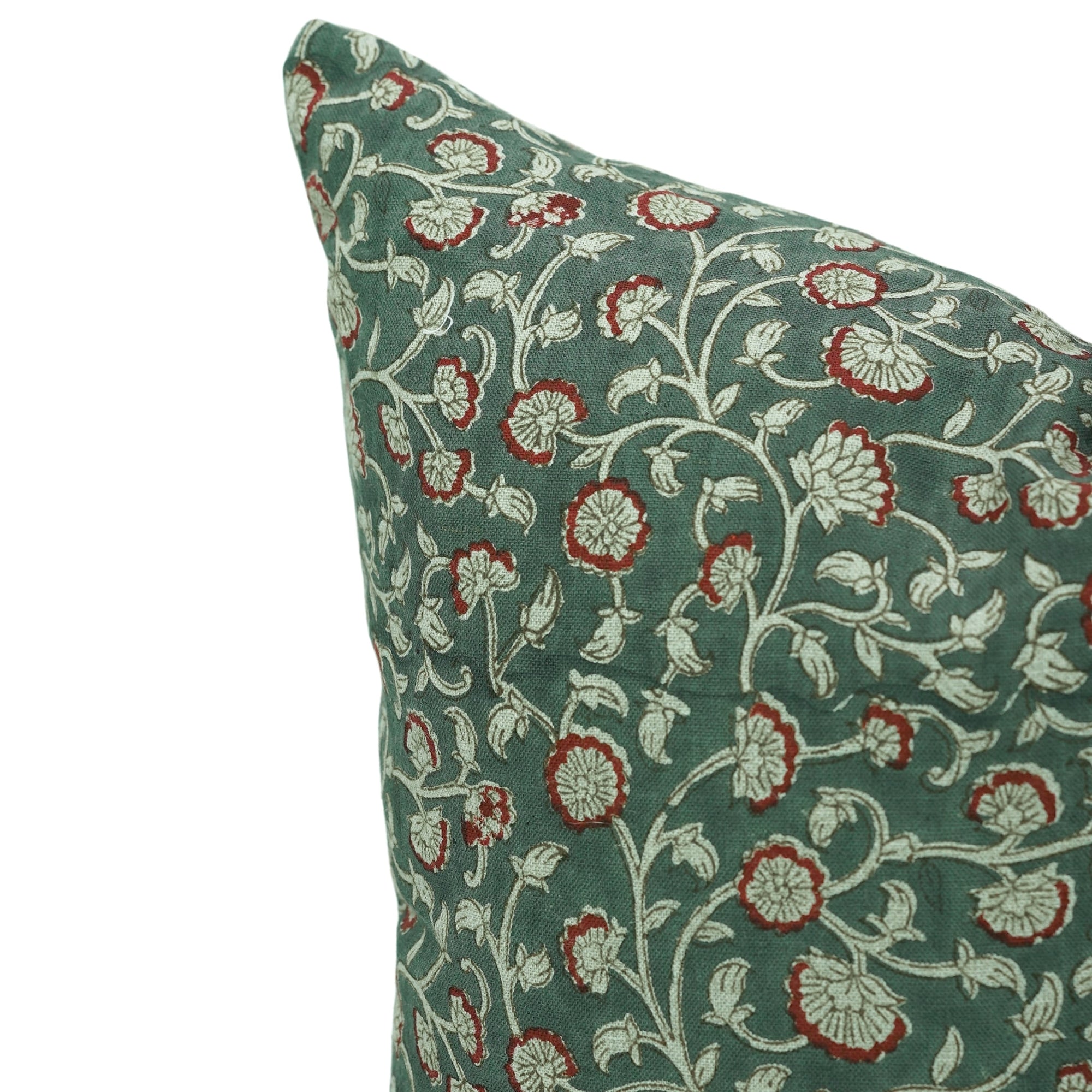 Floral Green patterned pillow  cover