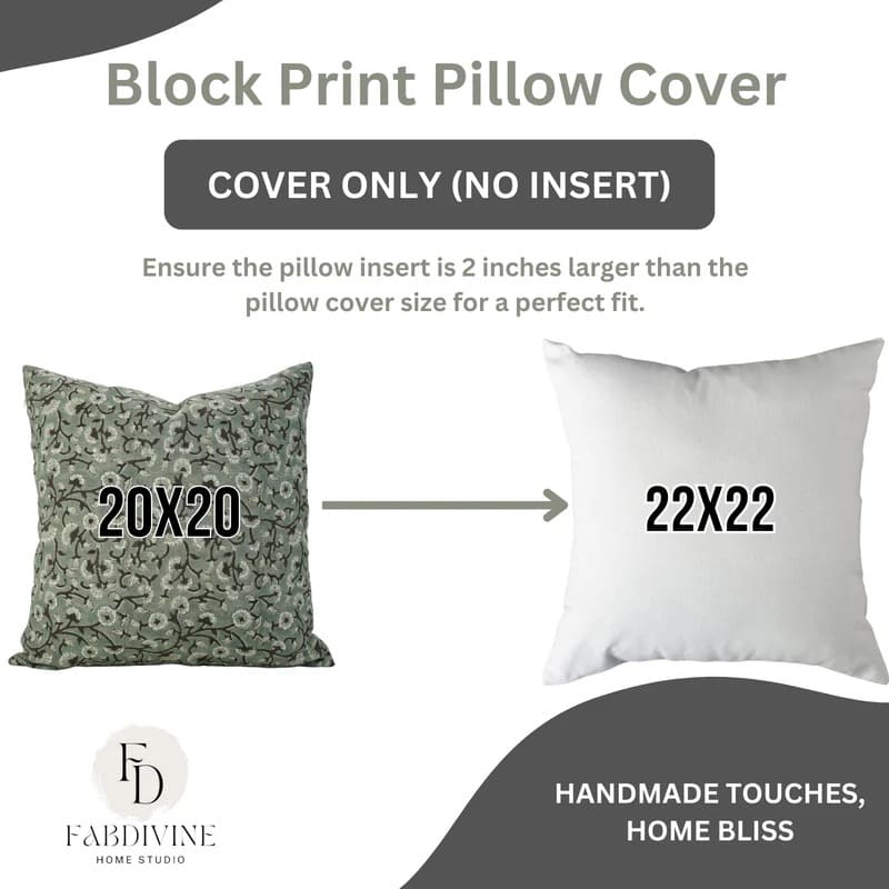 Blockprint cotton cushion cover