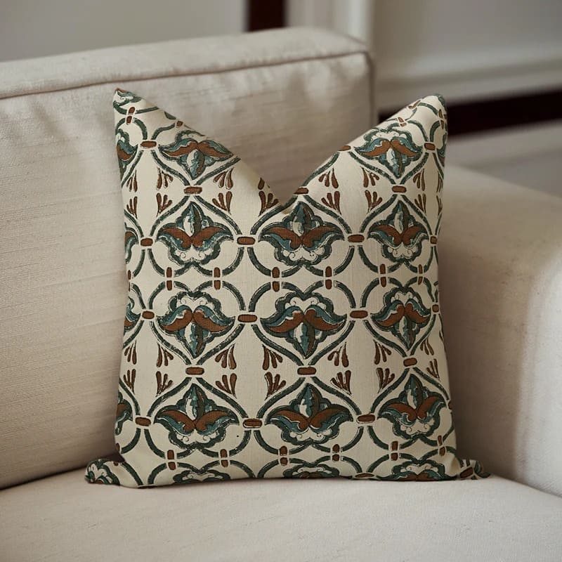 Colorful boho chic cushion cover