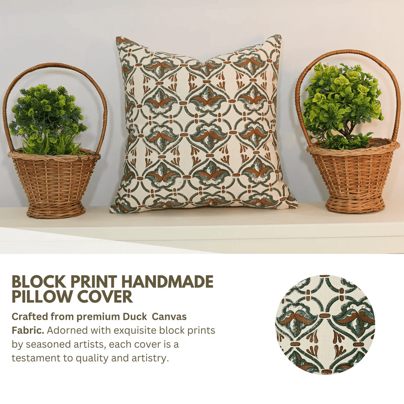 Vintage style boho pillow cover