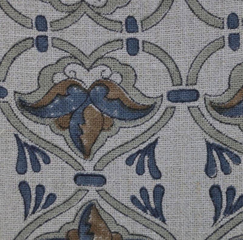 Hand Printed Linen Pillow Cover -  Hridyavan