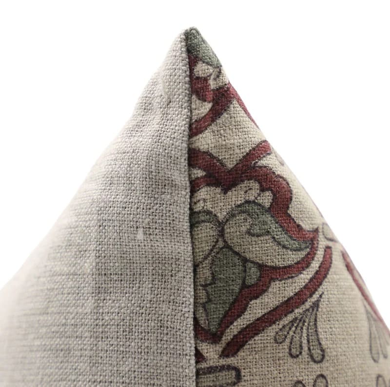 Indian Brown Floral Cushion Cover - Hridyavan