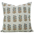 Decorative pillow with floral pattern on a white 