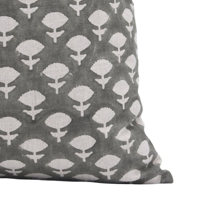 Indian Printed Pure Linen Cushion Case - Jadibuti