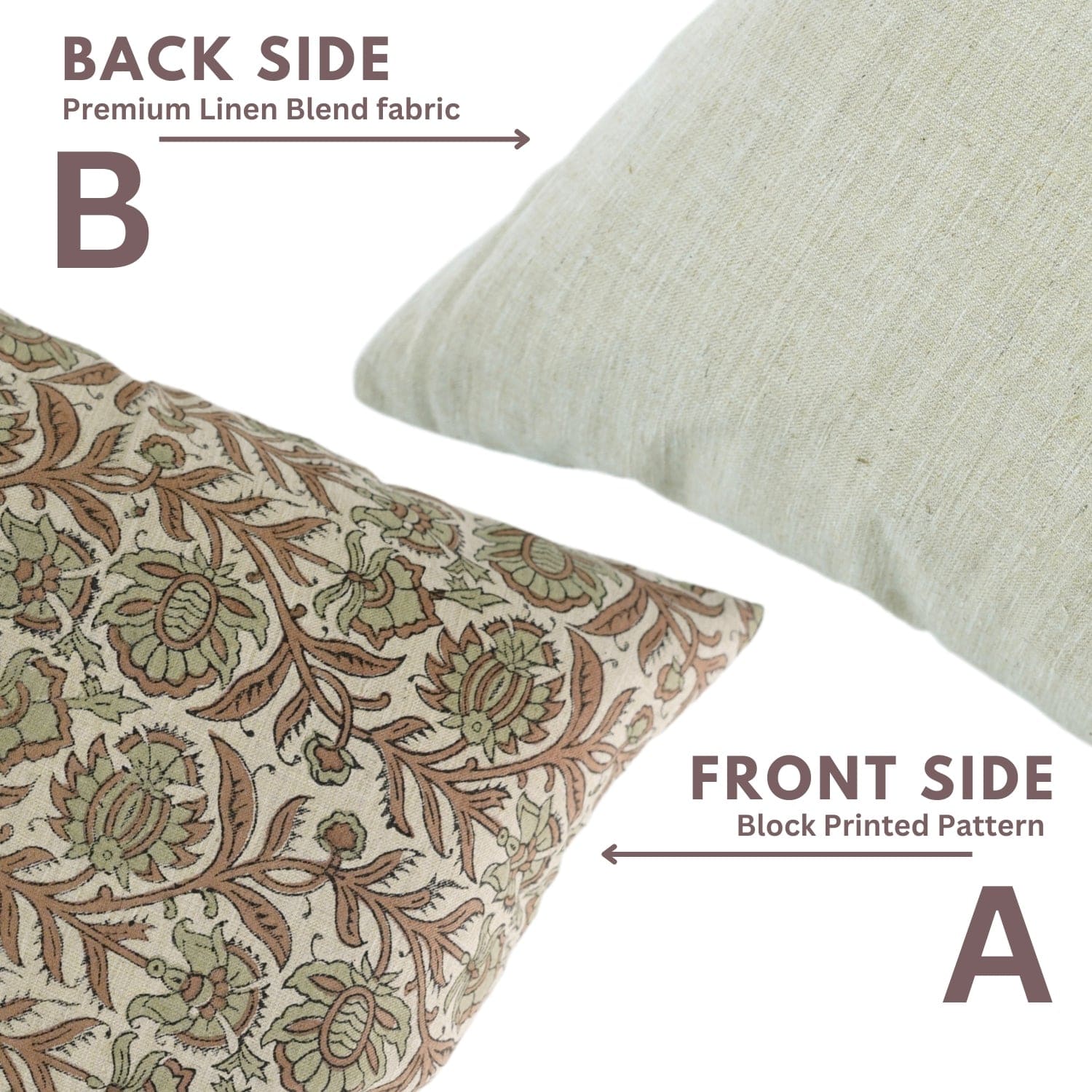 Handmade Linen Pillow Cover – Jaipuri Jaal