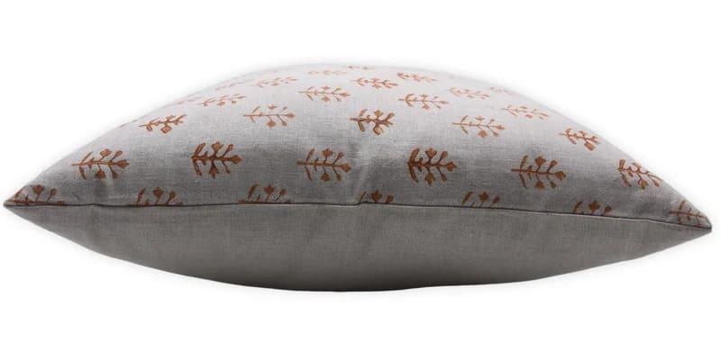 Indian Bronze Floral Cushion Cover - Jaisalmer