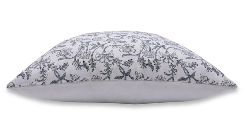 Blue Leaf Printed Throw Cover - Jaldhara