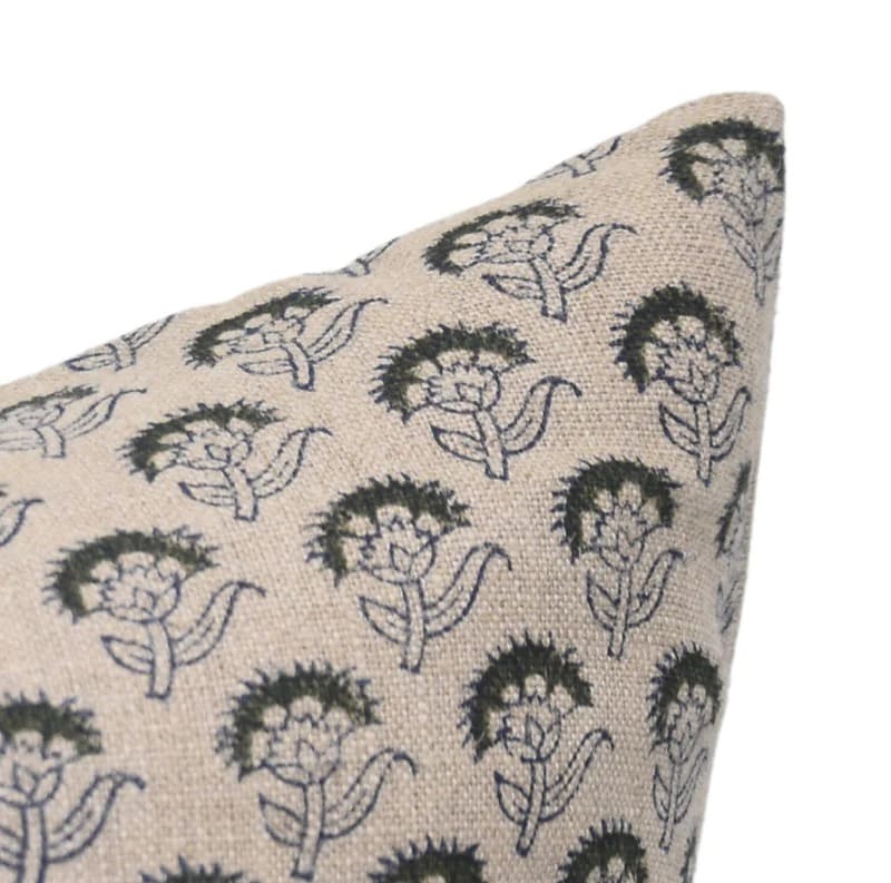 Handmade Juju Flower Linen Pillow Cover