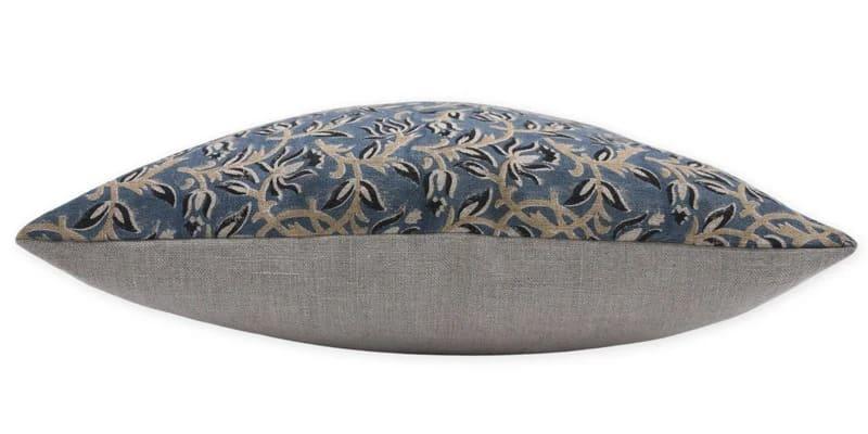 Handmade Print Linen Pillow Cover - Kamal Dutta