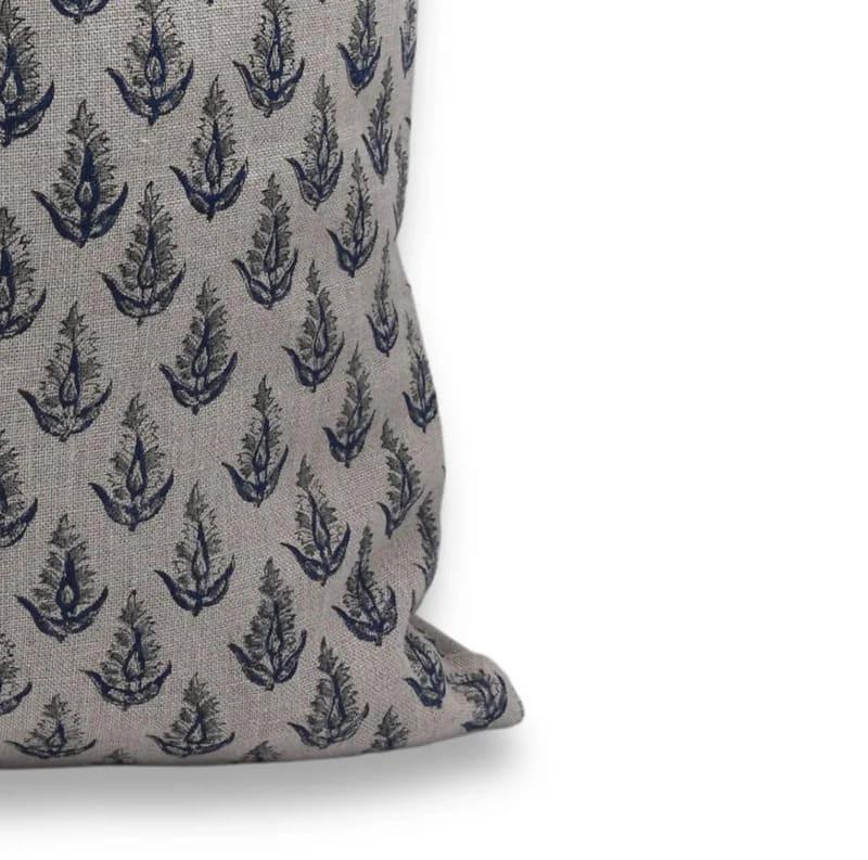 Blue Kanak Buti Floral Cushion Cover