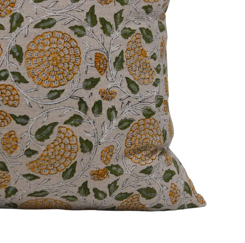 Pure Linen Designer Pillow Cover - Karwachauth