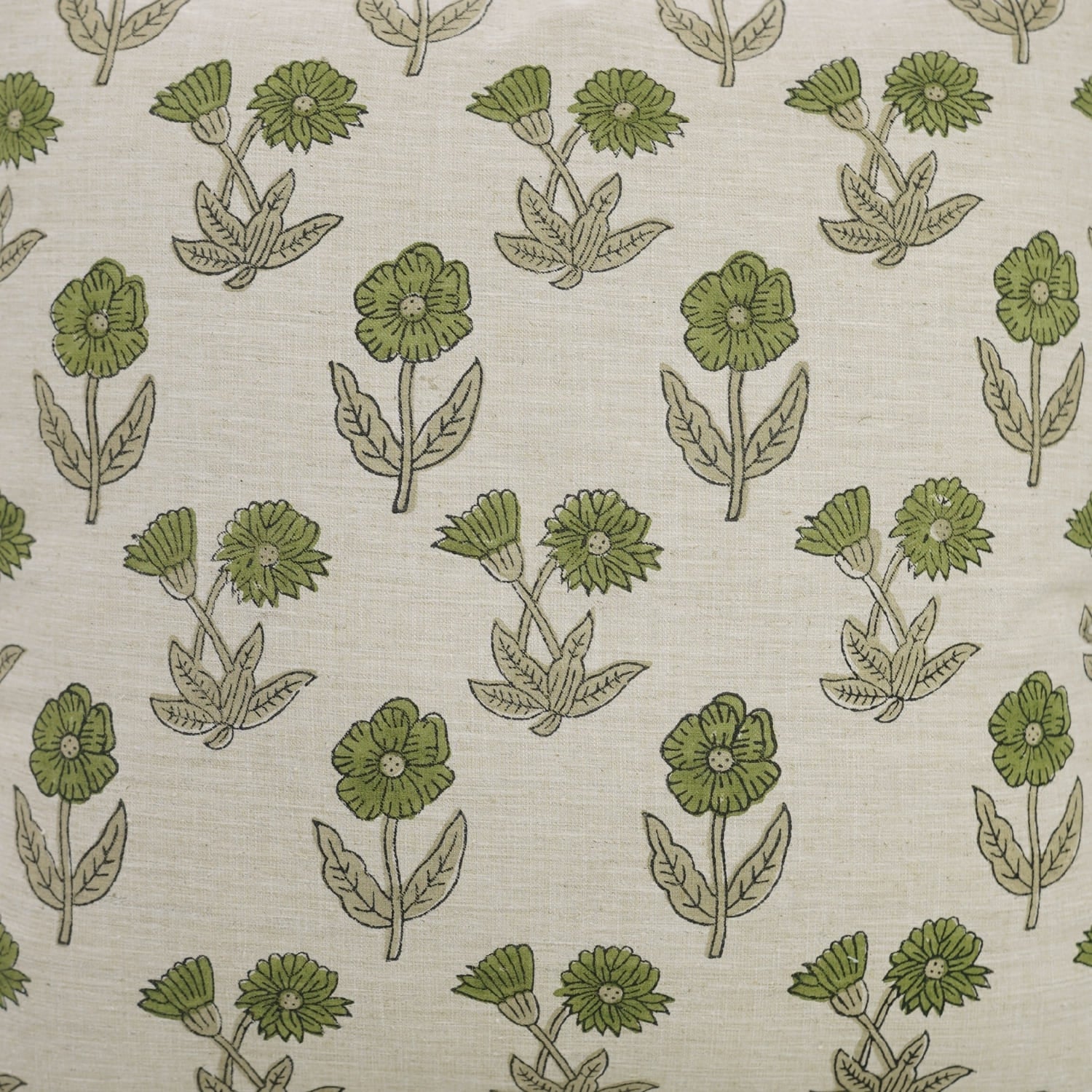 Pattern of green floral designs 