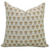 Decorative pillow with floral pattern on a beige background