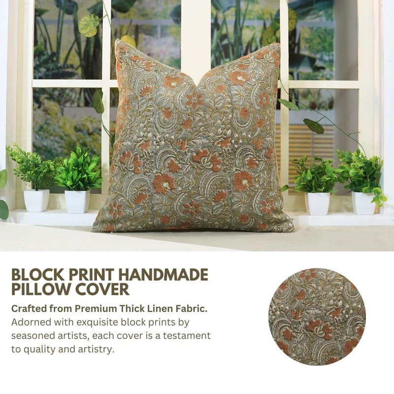 Soft hand print pillow cover, cozy and decorative piece 