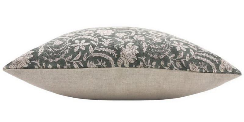 Handmade Green Floral Throw Cover -  Kundanvan