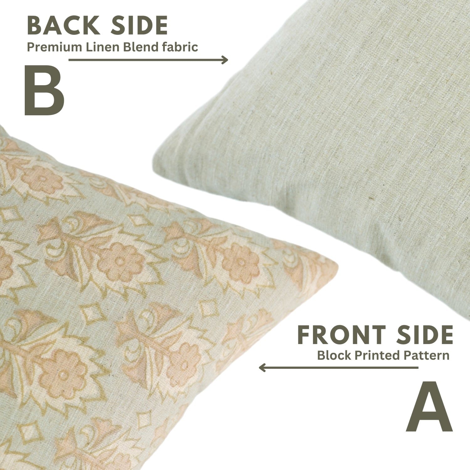 Handamde Throw Cover Light Blue Floral - Kusum