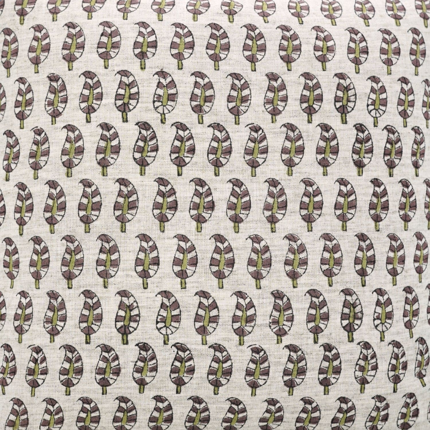 Block Printed Lil Paisley Floral Cushion Cover