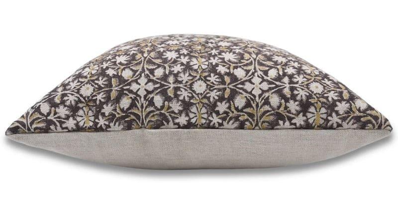 Mahalakshmi Print Linen Pillow Cover