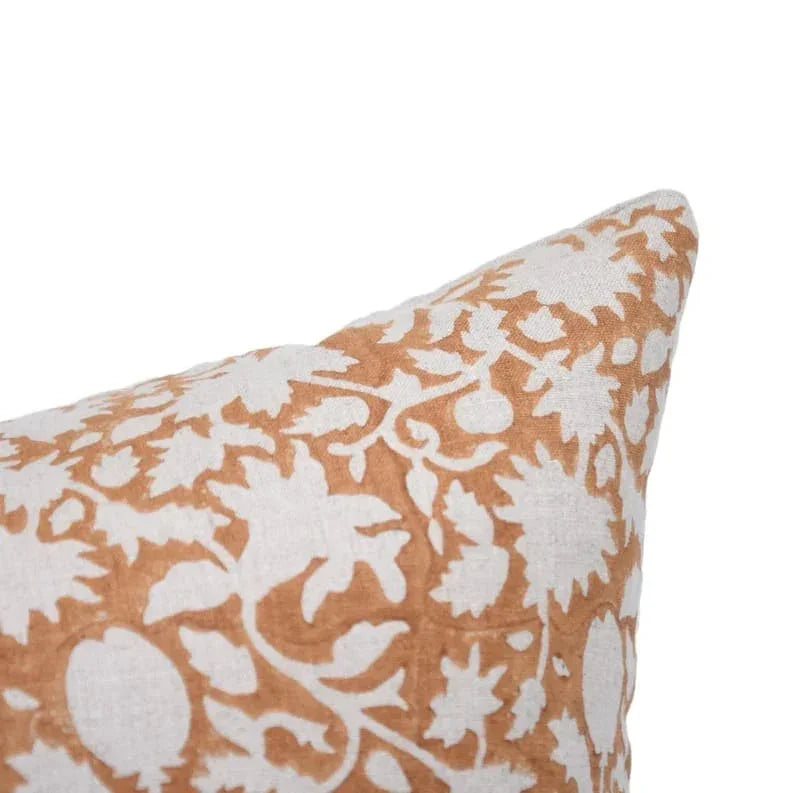 Handmade Bronze Floral Throw Cover - Manikarnika