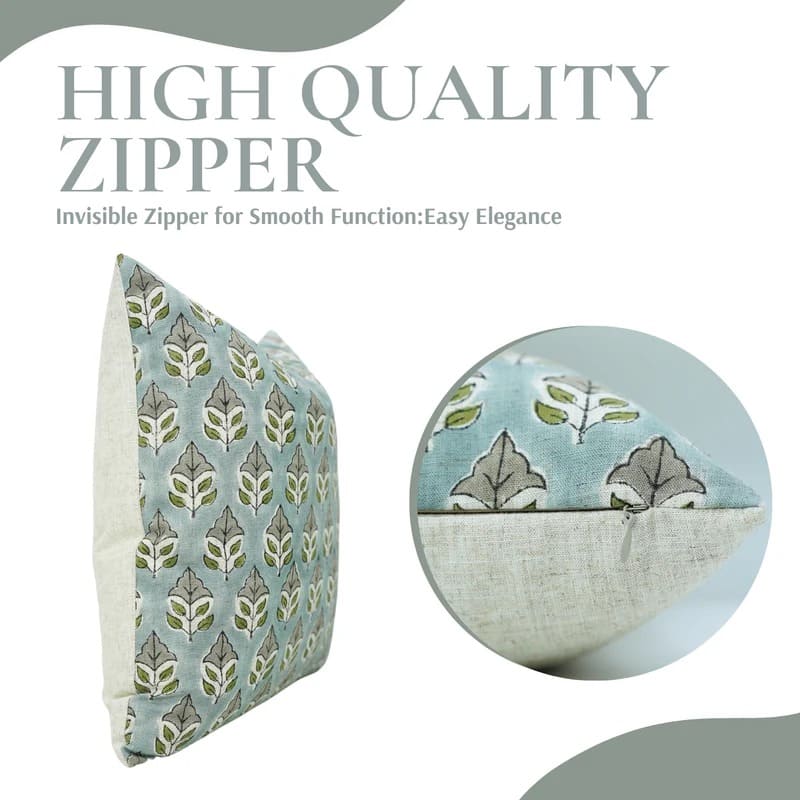 Handmade block printed pillow cover for sofa decoration