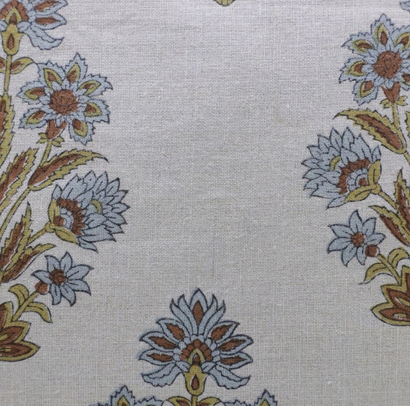 Handmade Blue Floral Pillow Cover - Mor Pankh