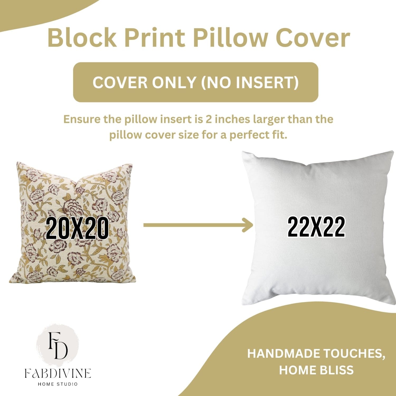 Beautiful HAND PRINT pillow cover with rustic Indian charm