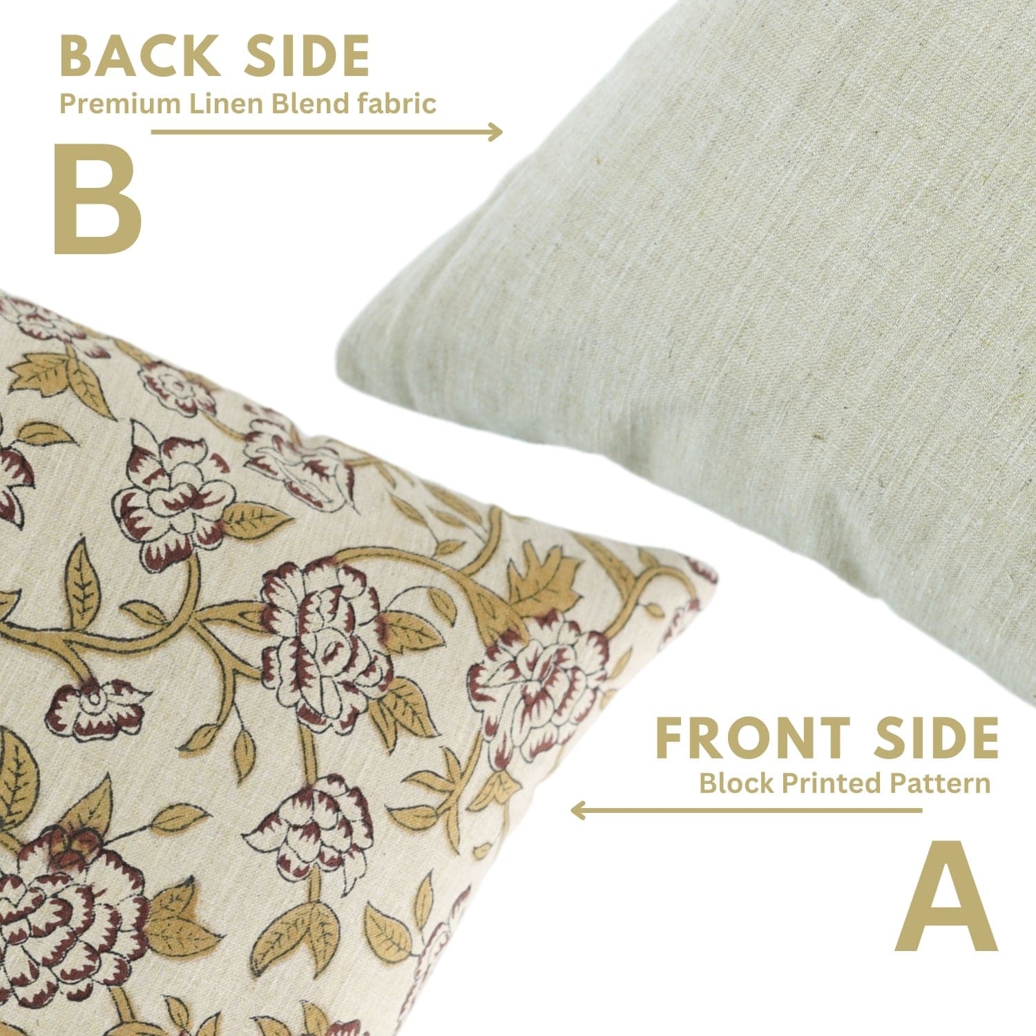 Handmade Linen Blend Pillow Case – Mrignayani